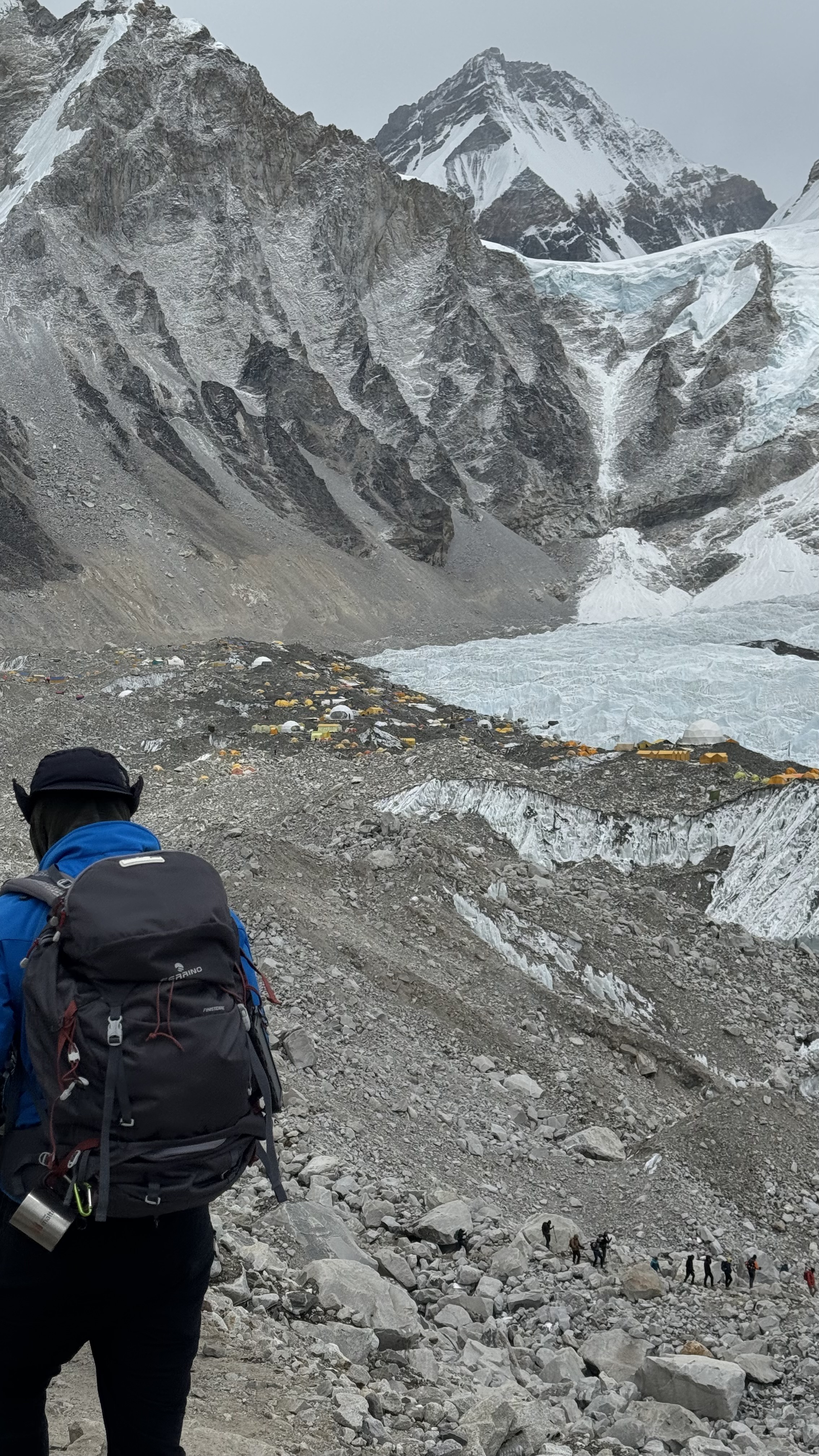 Everest base camp uzaktan görünümü